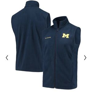 Columbia Mens Flanker Fleece Vest- University of Michigan